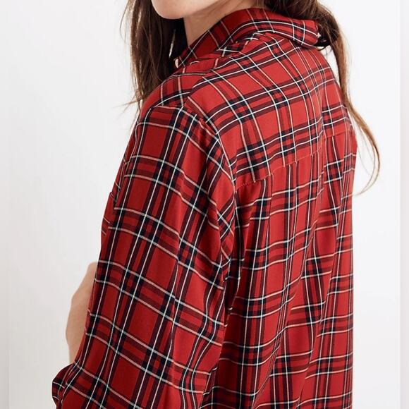 Madewell Oversized Ex-Boyfriend Shirt in Tartan Plaid women’s size xs - Picture 2 of 8